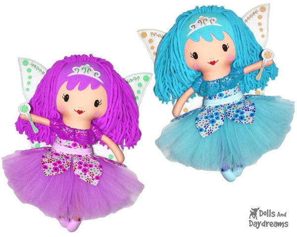 Wool Hair Wig Tutorial Fairy Doll Sewing Pattern by Dolls And Daydreams
