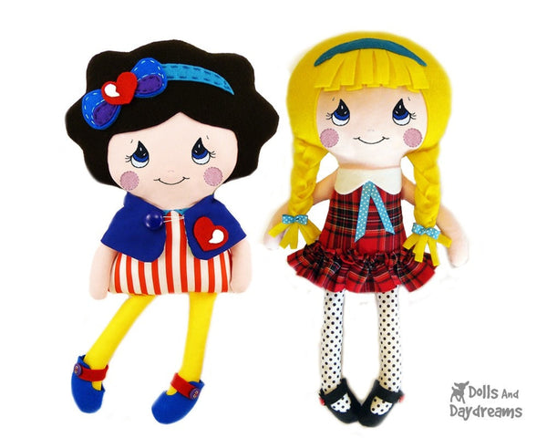 Machine Embroidery Cutie Pie Doll Face Pattern - Dolls And Daydreams - 4