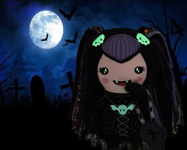Vampire Goth Girl Dolly Sewing Pattern by Dolls And Daydreams