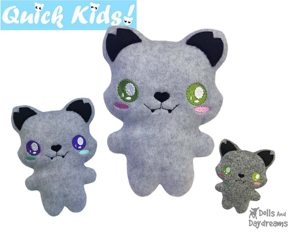 ITH Quick Kids Wolf Pattern by Dolls And Daydreams