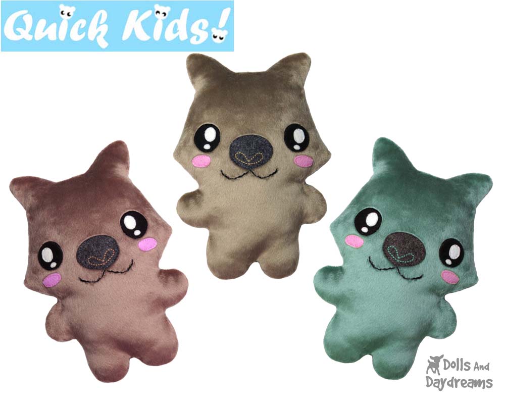 Quick Kids Wombat Sewing Pattern by Dolls And Daydreams