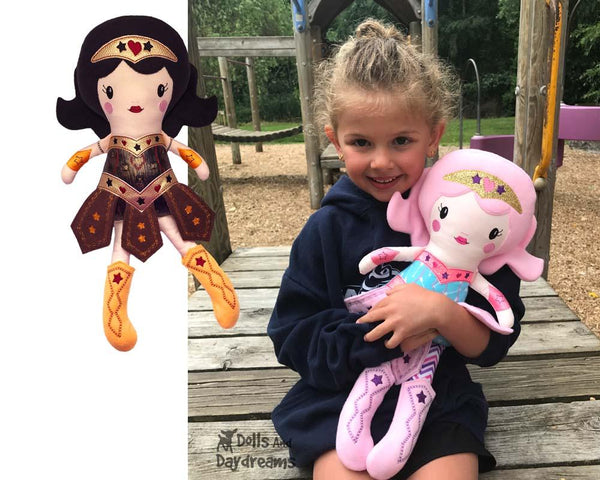 ITH Machine Embroidery Warrior Princess Pattern by Dolls And Daydreams DIY In The Hoop