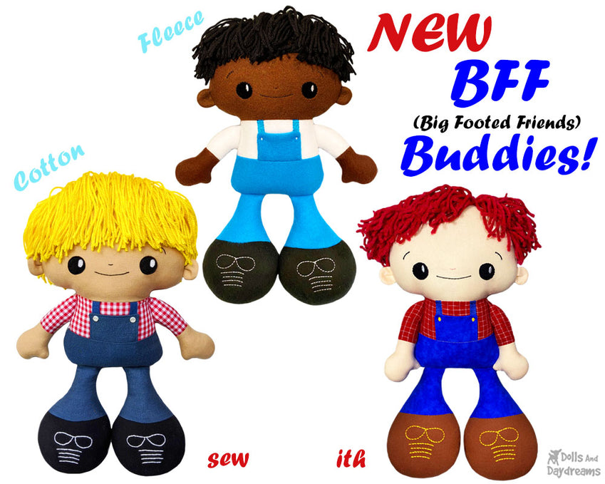 NEW BFF Buddies Boy Doll Sewing and Machine Embroidery Pattern Out Now!