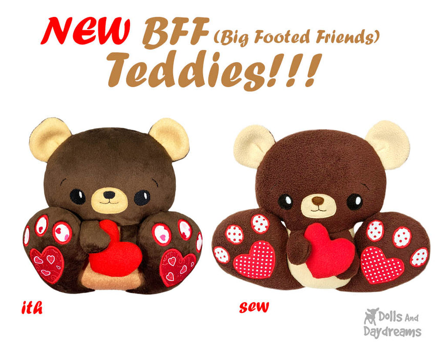 NEW BFF (Big Footed Friends) Teddy Bears are here!