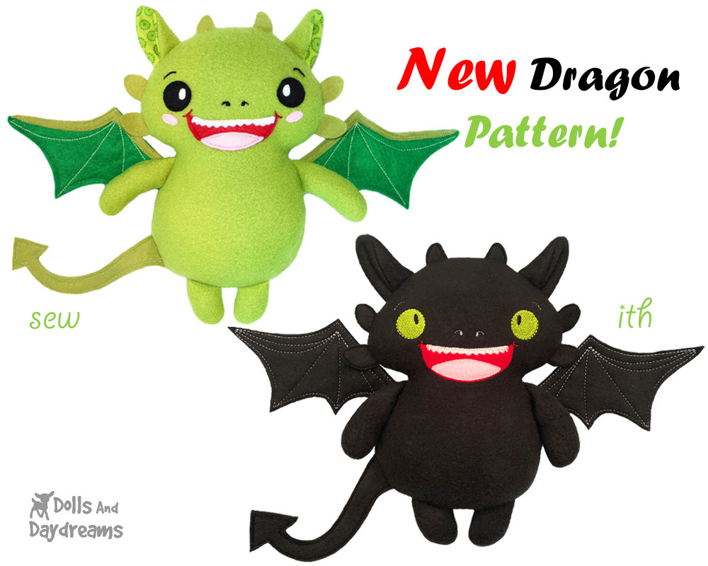 NEW Dragon Sewing and In The Hoop Pattern OUT Today!