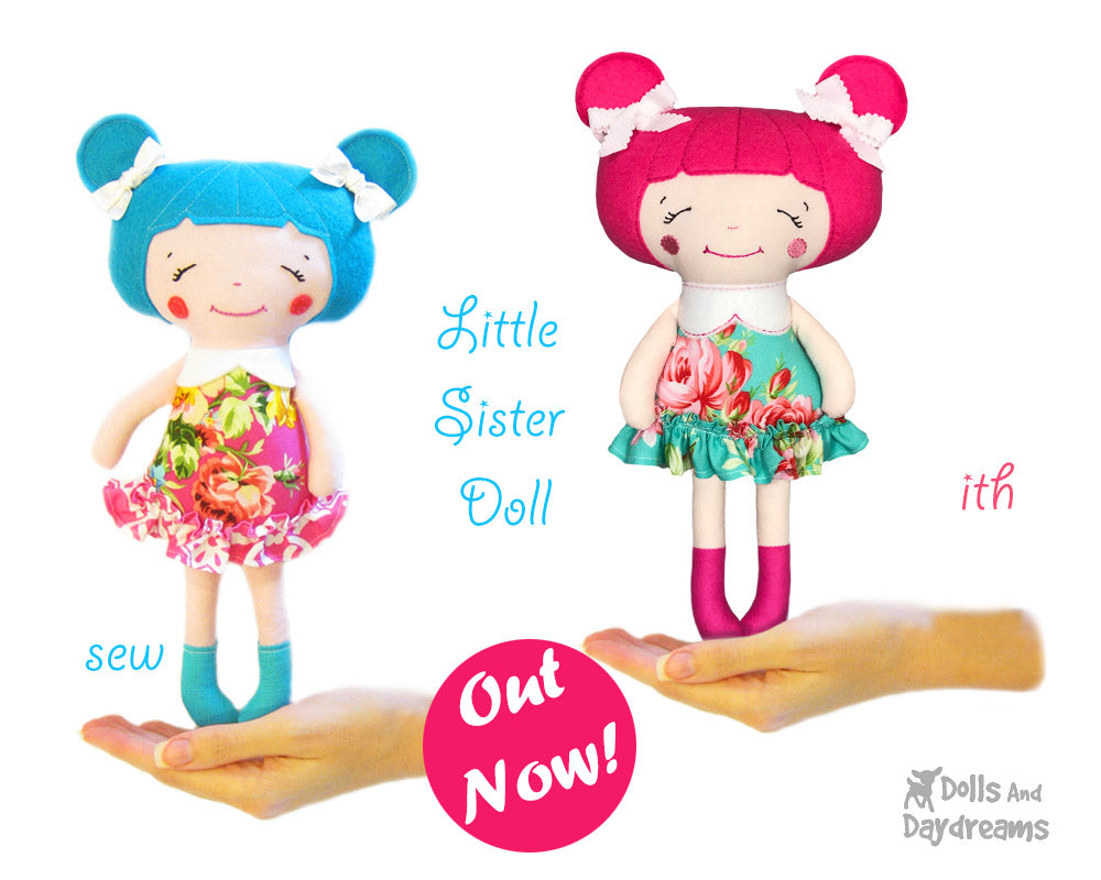 Little Sister Doll In The Hoop Pattern & Sewing Pattern
