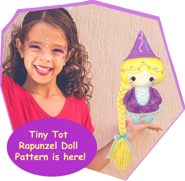 New Tiny Tot Rapunzel Doll Pattern and Tower Tote is here!