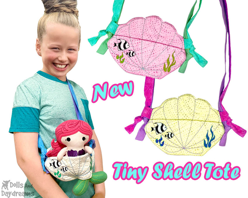 Tiny Tot Mermaid's Shell Tote Pattern is here!