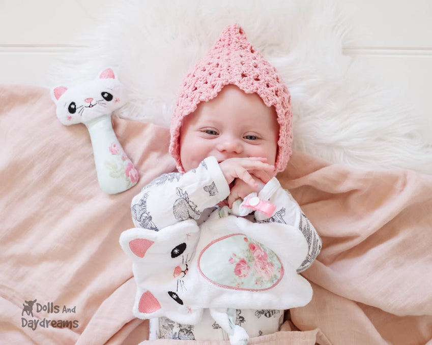 Baby’s 1st Plush Cat Snuggle Pattern Sets is here!