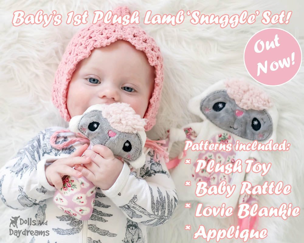 Baby’s 1st Plush Lamb Snuggle Pattern Sets