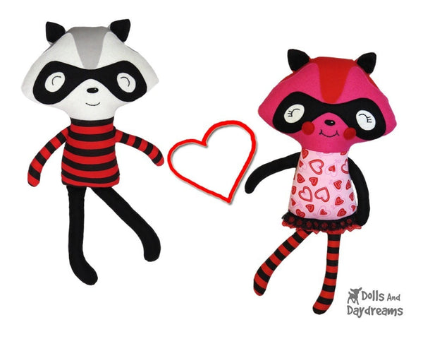 Raccoon Love Bandit Sewing Pattern - Dolls And Daydreams - 6