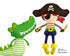 Peter Pan Play Set 1 Captain Hook and Crocodile - Dolls And Daydreams - 1