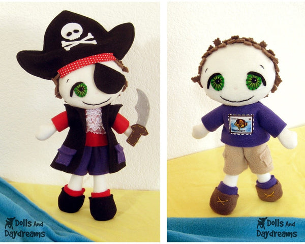Freddy the Pirate Sewing Pattern - Dolls And Daydreams - 1