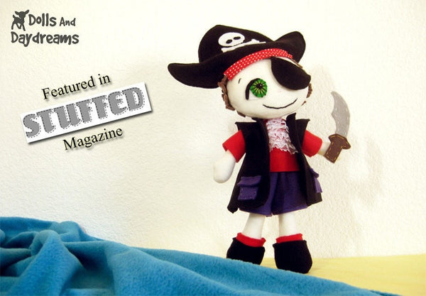 Freddy the Pirate Sewing Pattern - Dolls And Daydreams - 2