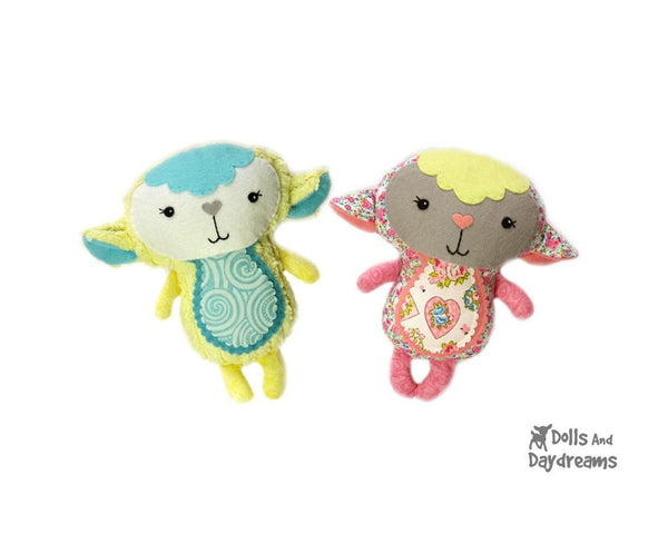 Baby Lamb Sewing Pattern - Dolls And Daydreams - 1