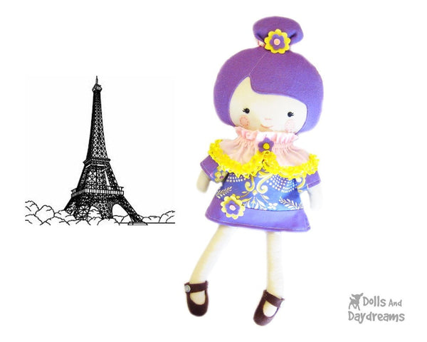 French Dress and Cape Sewing Pattern - Dolls And Daydreams - 2