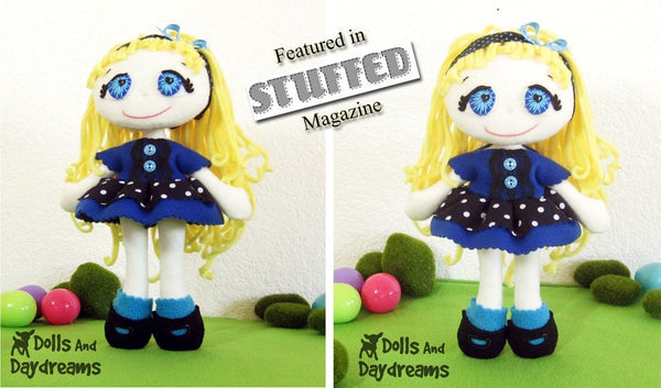 Fefe Fleece Dolly Sewing Pattern - Dolls And Daydreams - 2