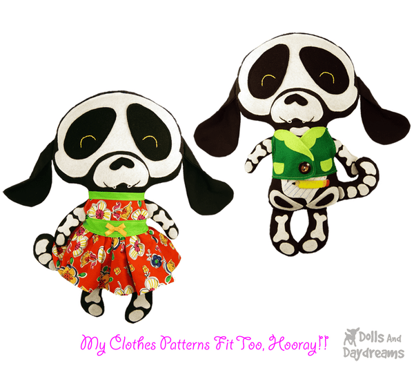 Skeleton Dog Sewing Pattern - Dolls And Daydreams - 4