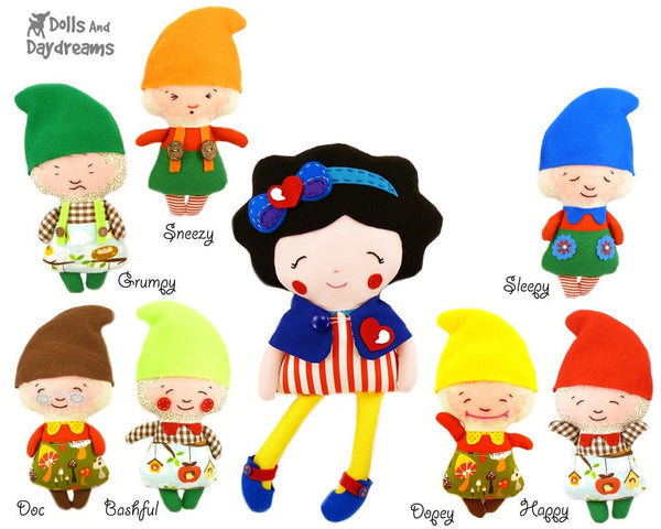 Snow White and The Seven Dwarfs Sewing Pattern - Dolls And Daydreams - 2