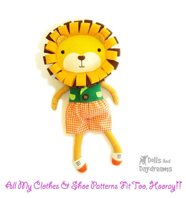 Lion Sewing Pattern - Dolls And Daydreams - 6