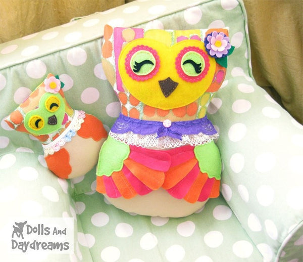 Mommy and Baby Nesting Owl Sewing Pattern - Dolls And Daydreams - 3