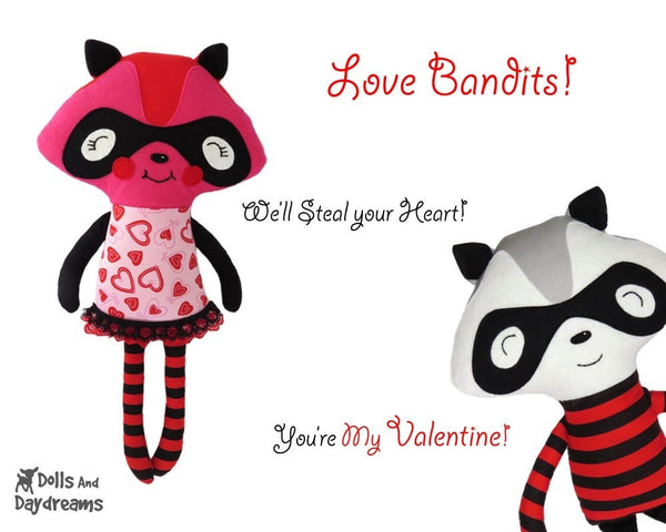 Raccoon Love Bandit Sewing Pattern - Dolls And Daydreams - 3