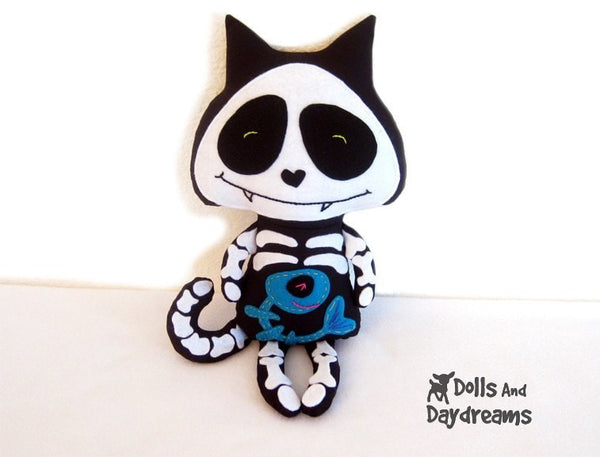 Skeleton Cat Sewing Pattern - Dolls And Daydreams - 2