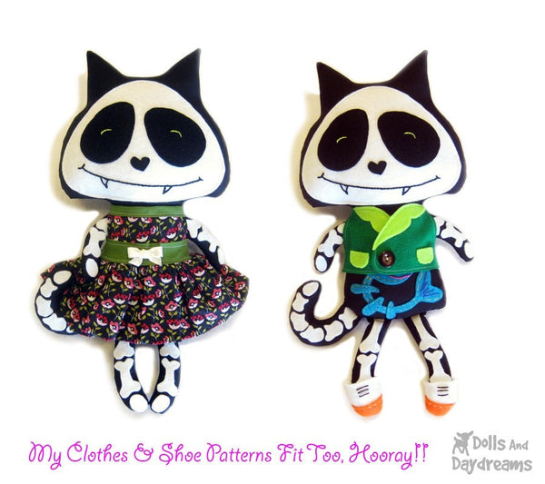 Skeleton Cat Sewing Pattern - Dolls And Daydreams - 4
