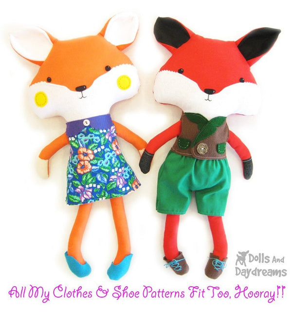 Fox Sewing Pattern - Dolls And Daydreams - 4
