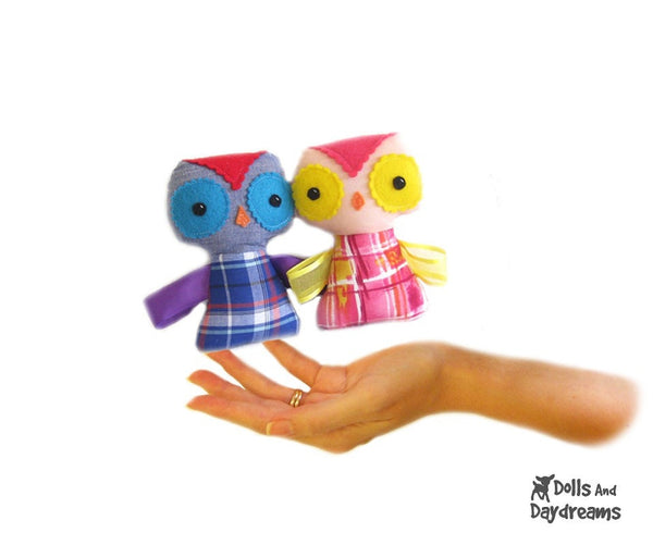 Baby Owl Ribbon Tag Sewing Pattern - Dolls And Daydreams - 1