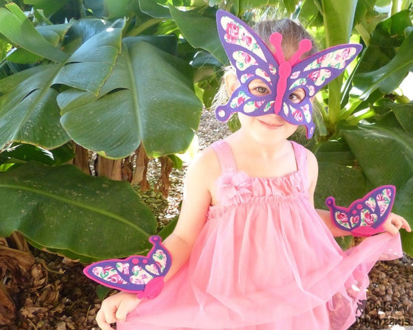 Butterfly Mask & Wing Pattern - Dolls And Daydreams - 3