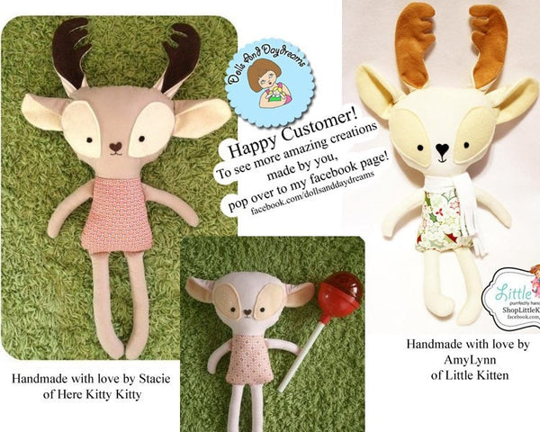 Fawn and Deer Sewing Pattern - Dolls And Daydreams - 5
