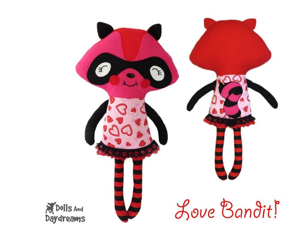 Raccoon Love Bandit Sewing Pattern - Dolls And Daydreams - 2