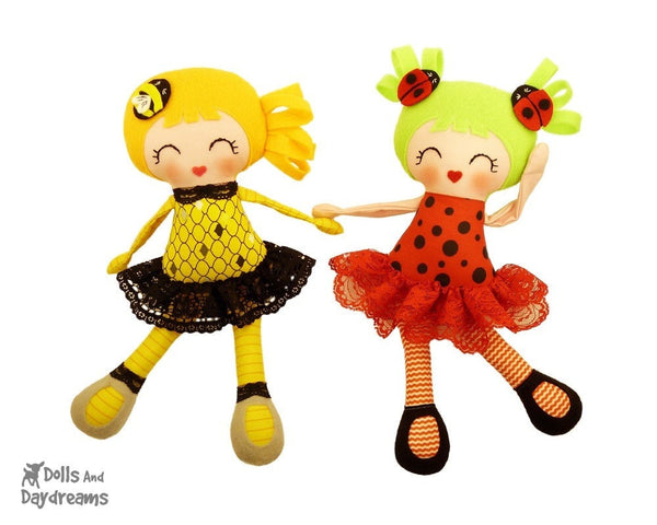 Little Lady Bug Girls Sewing Pattern - Dolls And Daydreams - 1
