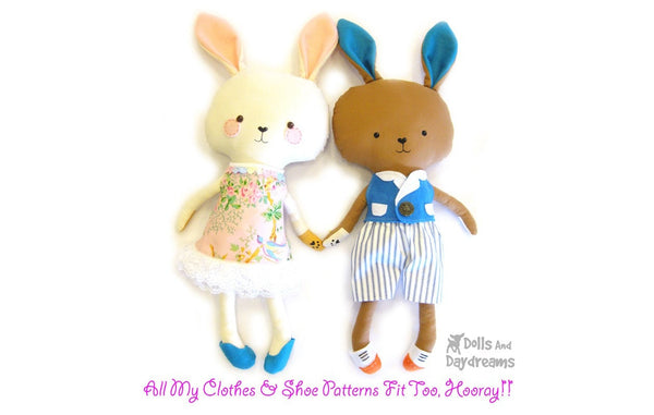 Bunny Rabbit Sewing Pattern - Dolls And Daydreams - 8