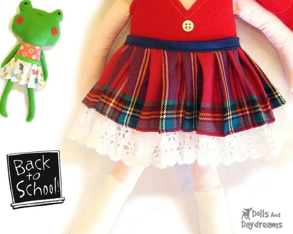 Pleated Skirt Sewing Pattern - Dolls And Daydreams - 1
