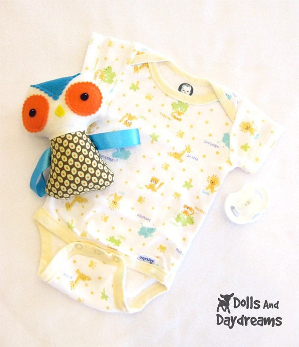 Baby Owl Ribbon Tag Sewing Pattern - Dolls And Daydreams - 3