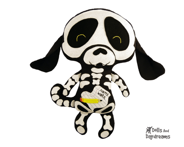 Skeleton Dog Sewing Pattern - Dolls And Daydreams - 2