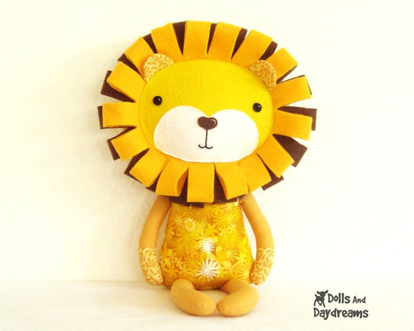 Lion Sewing Pattern - Dolls And Daydreams - 2