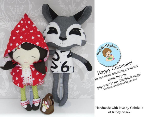 Little Red and Wolf Sewing Pattern - Dolls And Daydreams - 5