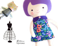 Retro Doll Dress Sewing Pattern