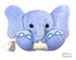 BFF Big Feet Friends In The Hoop Machine Embroidery Elephant DIY Kawaii Cute ITH Cute In the Hoop Plush Dumbo Ellie Toy by Dolls And Daydreams
