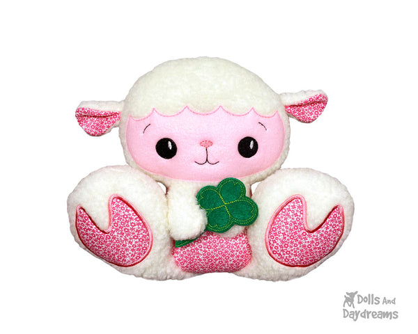 ITH Machine Embroidery BFF Big Footed Friends Lamb Pattern DIY In The Hoop Sheep Kawaii Cute  by Dolls And Daydreams