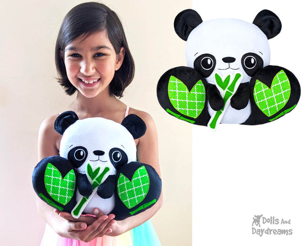 BFF Big Footed Friends Panda Bear Sewing pattern DIY Kawaii Cute Cute Plush Teddy Toy by Dolls And Daydreams