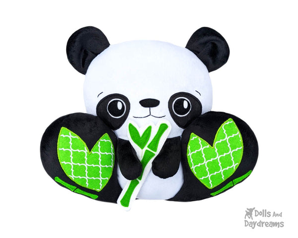 BFF Big Footed Friends Panda Bear PDF Sewing pattern DIY Kawaii Cute Cute Plush Teddy Toy by Dolls And Daydreams
