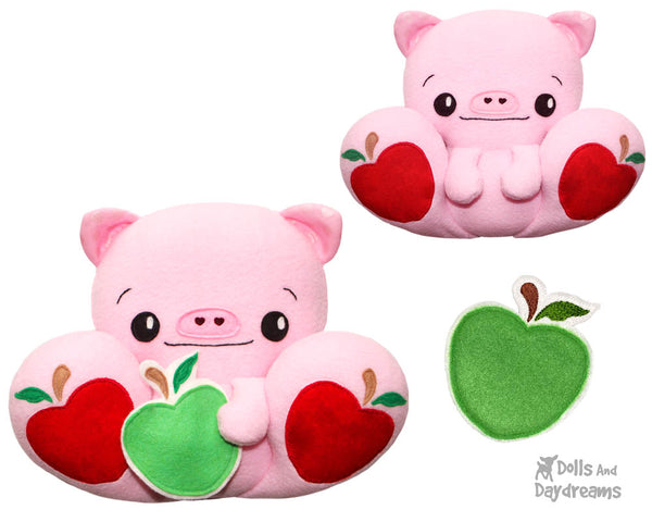 Big Foot Friend Piggy Pig PDF Softie Sewing Pattern Kawaii Cute DIY Plush Soft Toy by Dolls And Daydreams