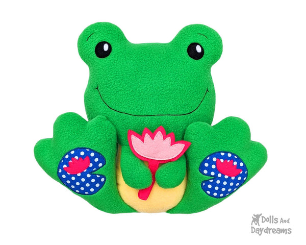 BFF Big Footed Friends Frog Sewing Pattern DIY Kawaii Cute Plush Toy Toad PDF by Dolls And Daydreams