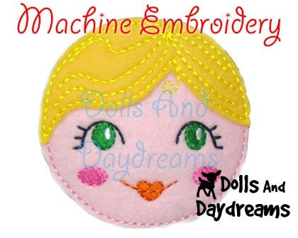 Machine Embroidery Babushka Doll Face Pattern - Dolls And Daydreams - 4