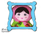 Machine Embroidery Babushka Doll Face Pattern