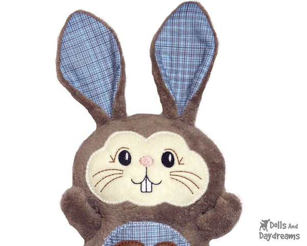 Machine Embroidery Bunny Face - Dolls And Daydreams - 3